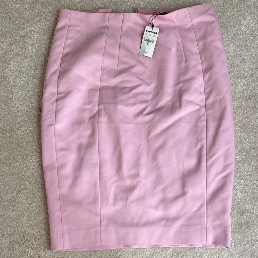 Express Pink Knee-Length Pencil Skirt for Work